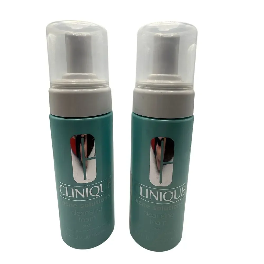 Set of 2 Clinique Acne Solutions Cleansing Foam Salicylic Acid 4.2 fl.Oz/125 ml